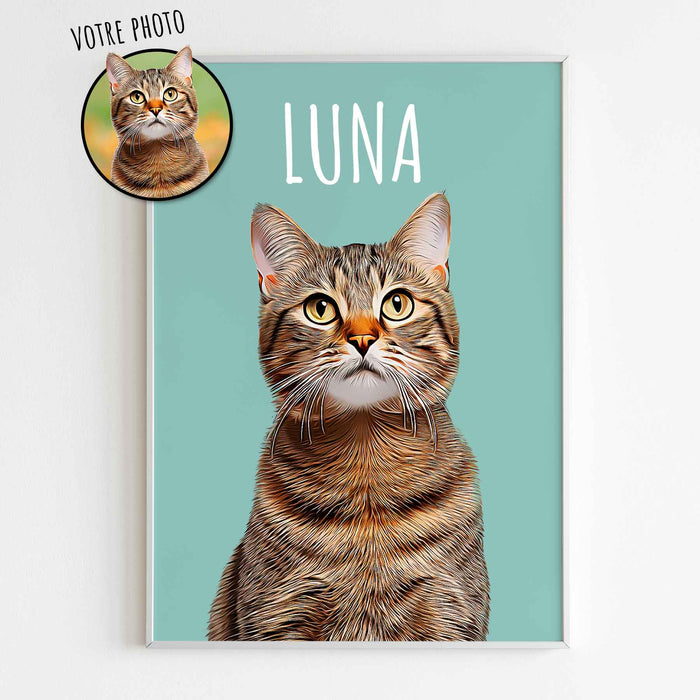 Affiche Chat personnalisé - Affiche / Poster