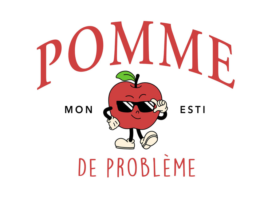 Pomme mon esti de problème - Coton Ouaté Unisexe