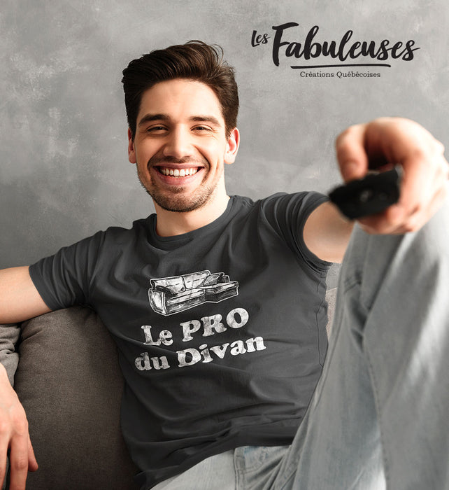 Le Pro du Divan - T-Shirt Col en ROND HOMME