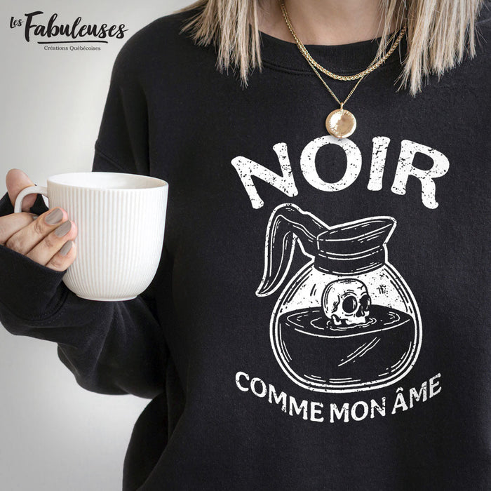 Noir comme mon âme - Coton Ouaté Unisexe