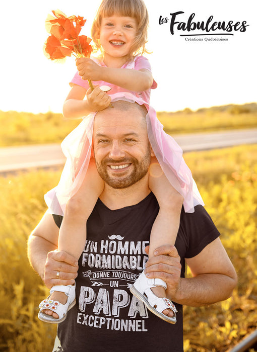 Un Homme Formidable - T-Shirt Col en ROND HOMME
