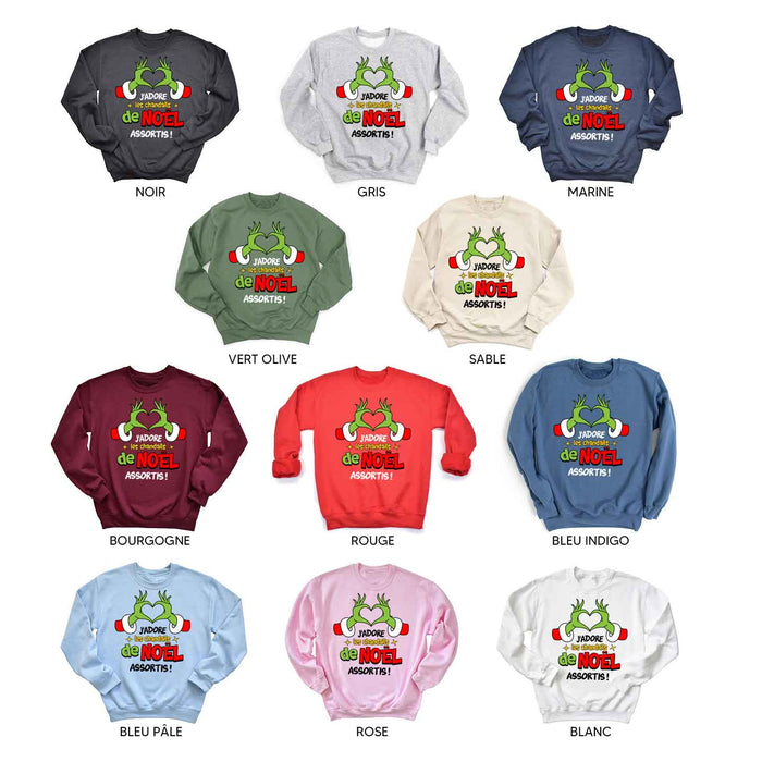 J'adore les chandails de Noël assortis ! - Coton Ouaté Unisexe