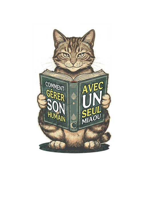 Comment gérer son humain avec un seul MIAOU  - Coton Ouaté Unisexe