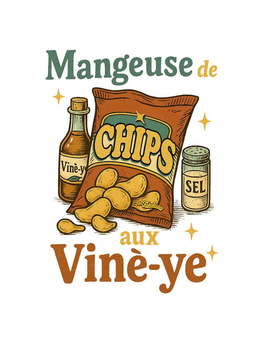 Mangeuse de Chips aux Vinè-ye - Coton Ouaté Unisexe