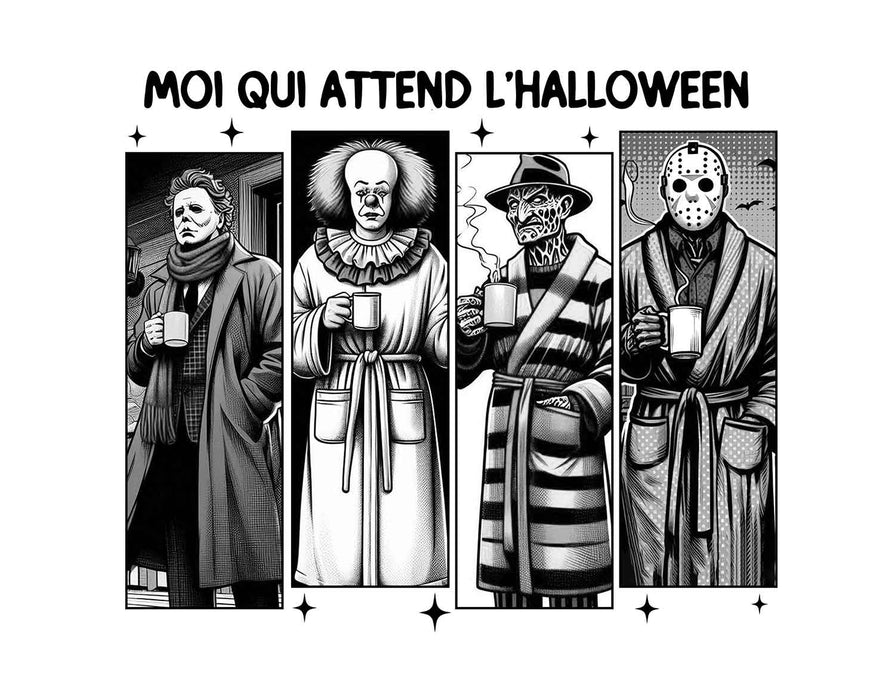 Moi qui attends l'Halloween - Coton Ouaté Unisexe