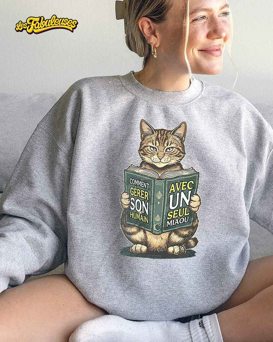 Comment gérer son humain avec un seul MIAOU  - Coton Ouaté Unisexe