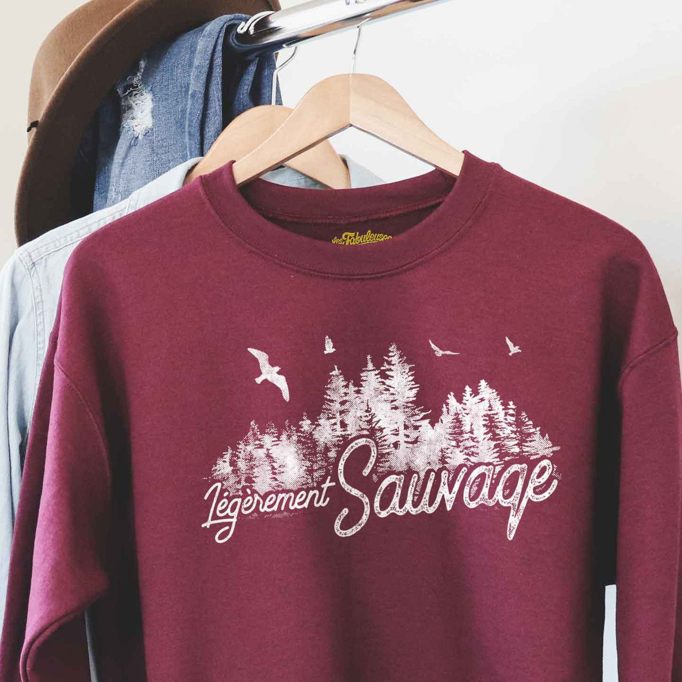 Sweat Unisexe DonWillisJrArt - Oie Sauvage Brodée 'Plucky Honker' - Gris